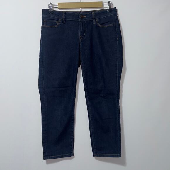 Ann Taylor LOFT blue Curvy Crop Jeans Size 26/2 - Picture 1 of 7